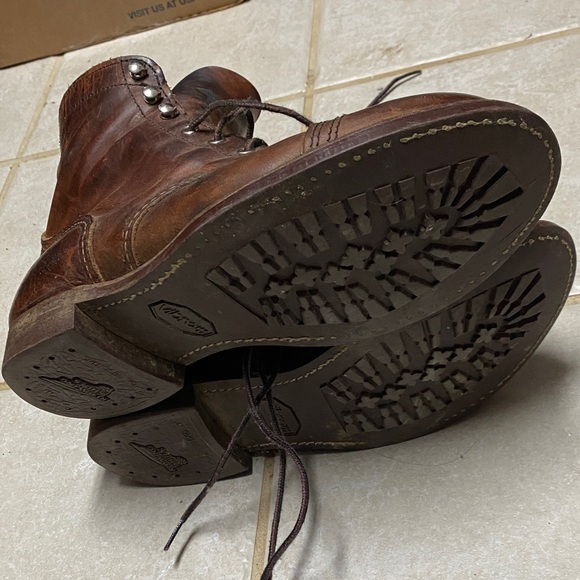 Red Wing Shoes Dark Brown Leather Men's Boots - Picture 5 of 5